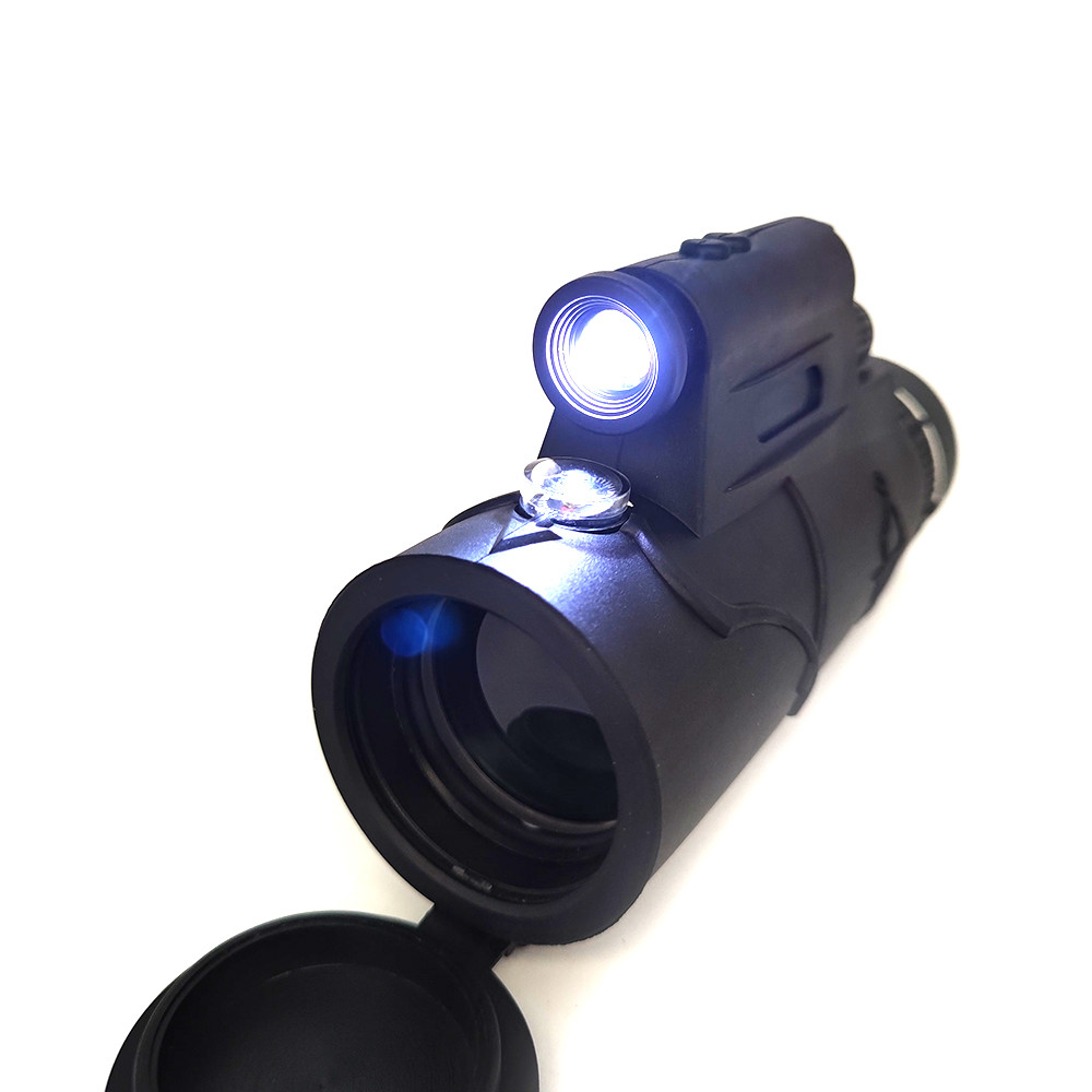 LED Torchlight HD Night Vision Monocular 12x50 with Phone Holder Tripod Compass